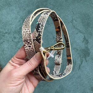 BNWT Madewell Leather Croc Bag Strap